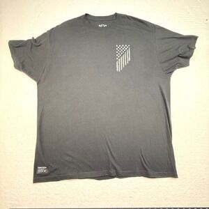 Howitzer Patriot Mfg Co Black Graphic T Shirt Men's‎ 2XL American Flag